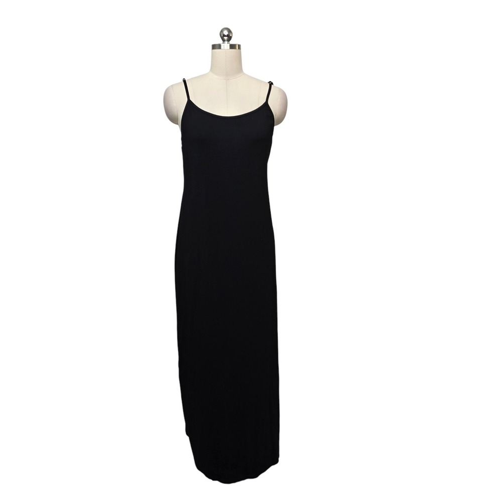 DISSH Black Scoop Neck Spaghetti Strap Maxi Dress Size XXL Lightweight Slip